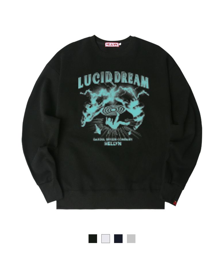 H/V LUCID DREAM 오버핏 기모 맨투맨 (SOM4-4HV025)