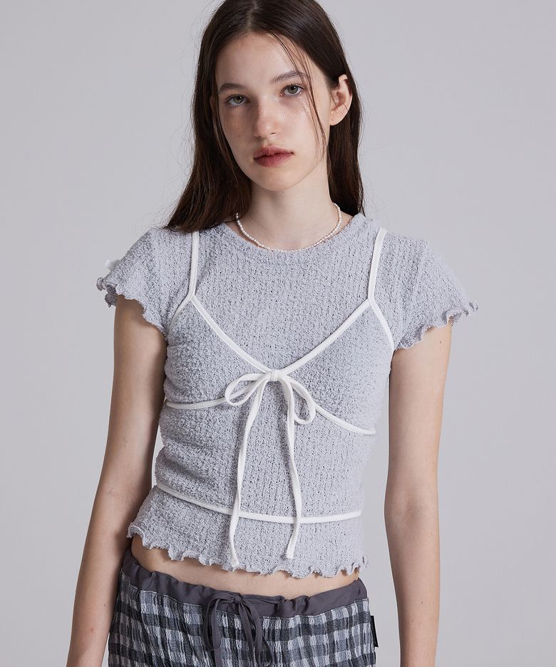 COMELY SLEEVELESS IN GREY (니트 나시)