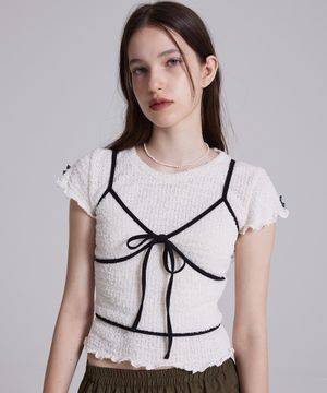 COMELY SLEEVELESS IN IVORY (니트 나시)