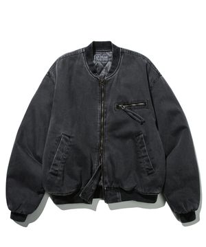 가먼트 다잉 봄버 점퍼 (챠콜)