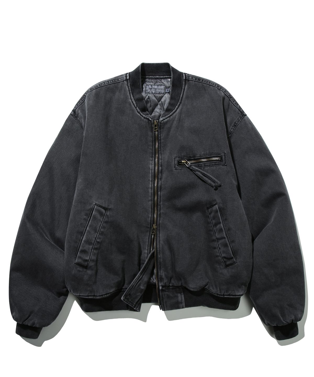 어반스터프(URBANSTOFF) 가먼트 다잉 봄버 점퍼 (챠콜)