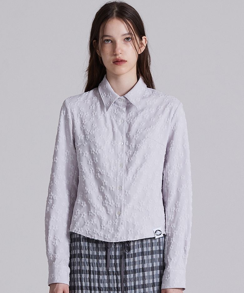 FLOWER SHIRT IN GREY (플라워 셔츠)