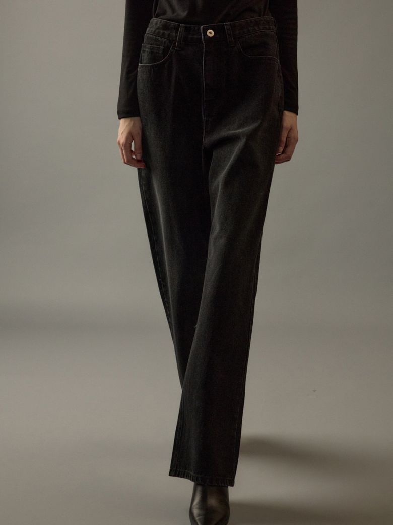 Black loose denim