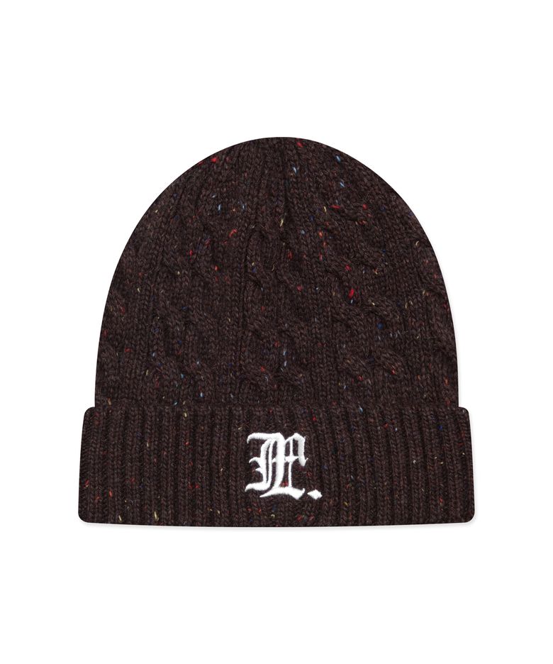 GOTHIC NEP CABLE BEANIE brown