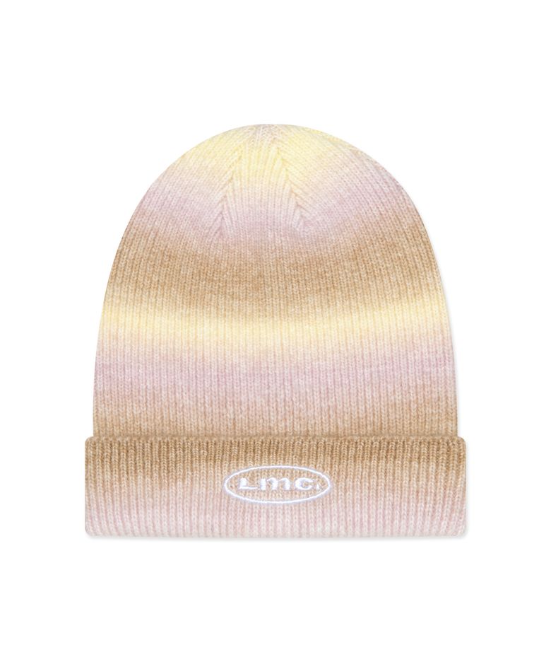 OVAL OMBRE BRUSHED KNIT BEANIE beige