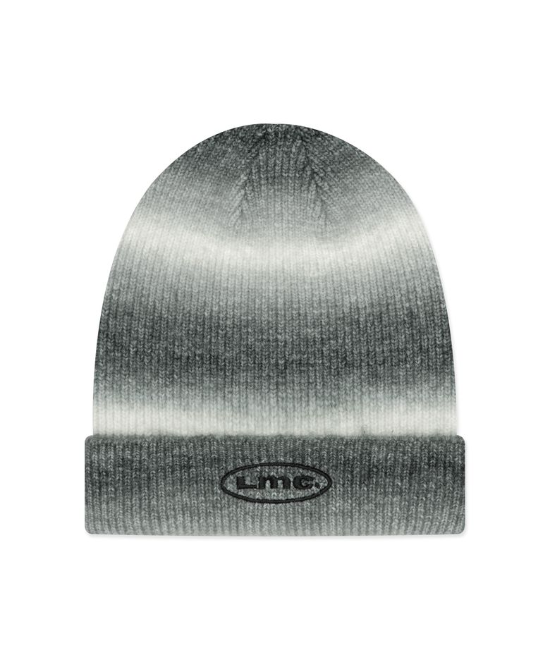 OVAL OMBRE BRUSHED KNIT BEANIE charcoal