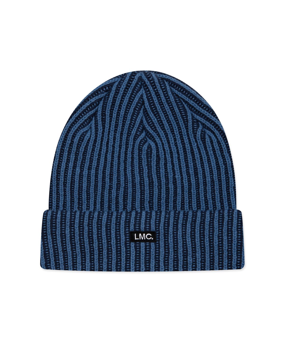엘엠씨(LMC) MICRO BOX TWO TONE KNIT BEANIE blue