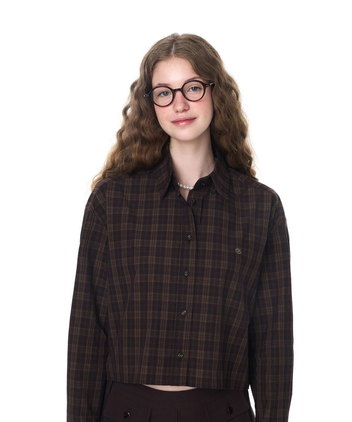 그로브(GROVE) CHECK BILYN SHIRT_BROWN
