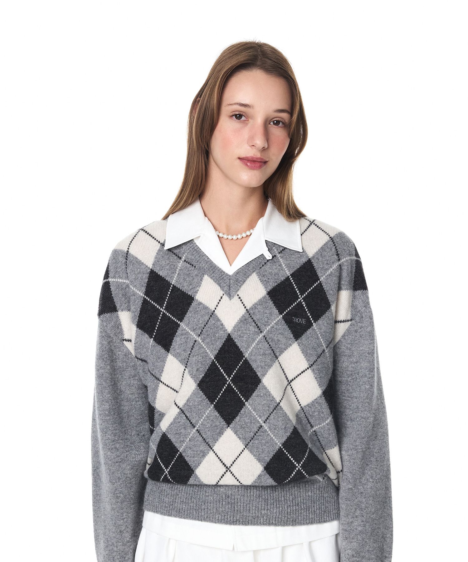 【美品 試着のみ】THE TOE Marien Argyle Knit Marien Argyle Knit – THE TOÉ