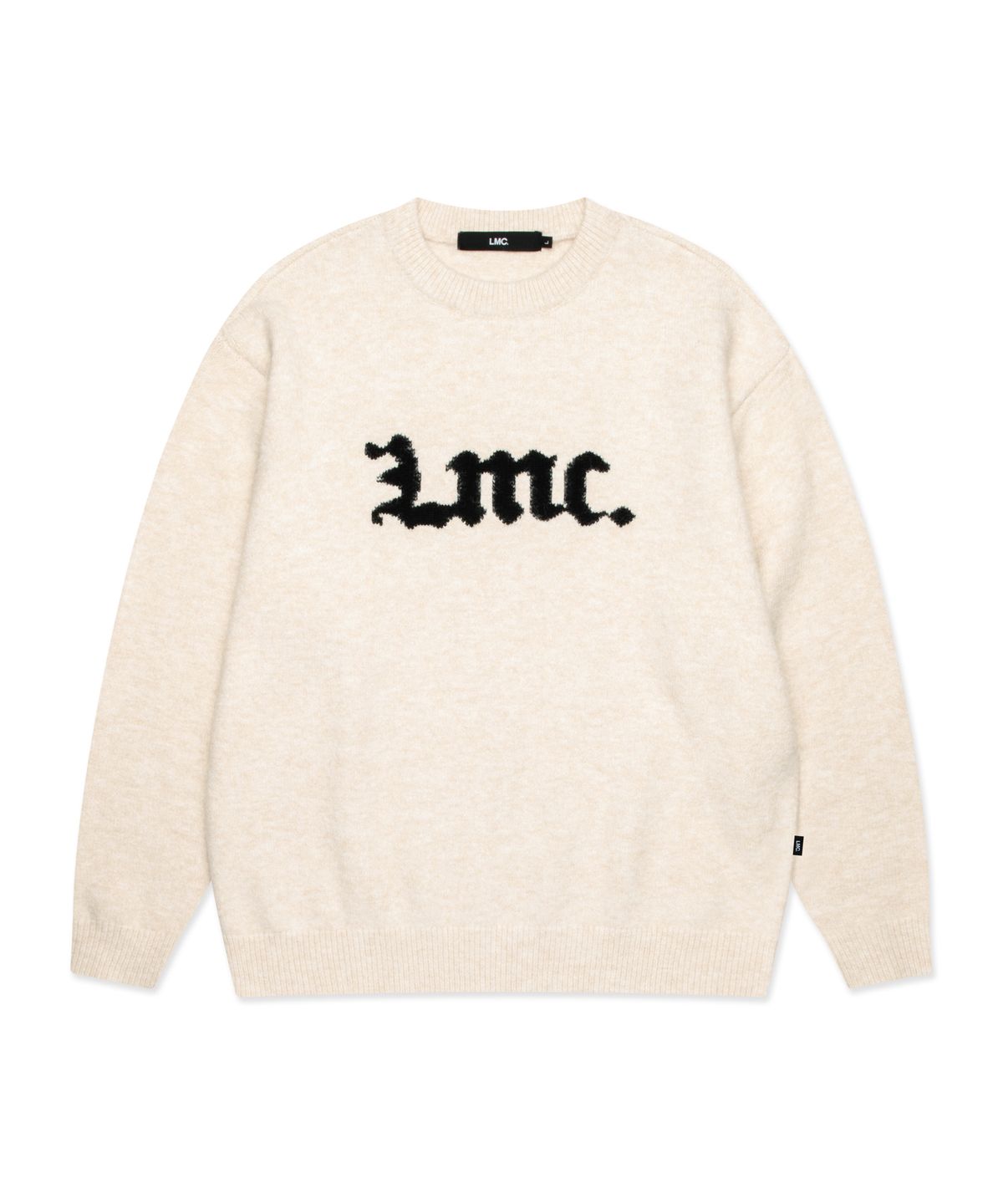 엘엠씨(LMC) GOTHIC NAME KNIT SWEATER cream