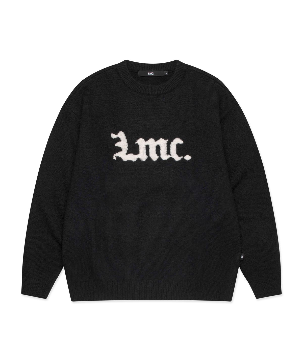 엘엠씨(LMC) GOTHIC NAME KNIT SWEATER black