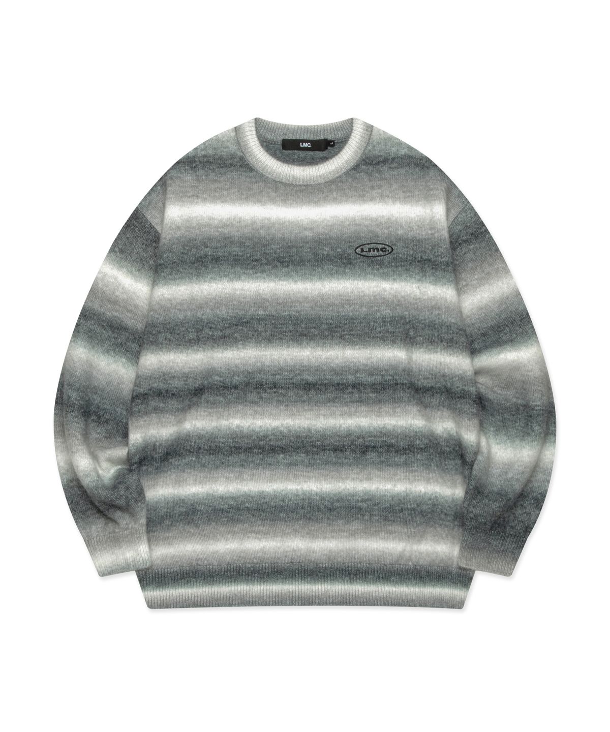 엘엠씨(LMC) OVAL OMBRE BRUSHED KNIT SWEATER charcoal