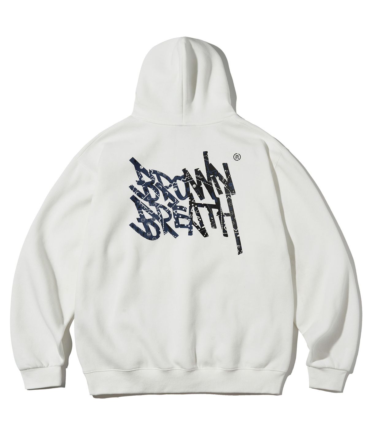 브라운브레스(BROWNBREATH) PAISLEY TAG HOODIE - WHITE