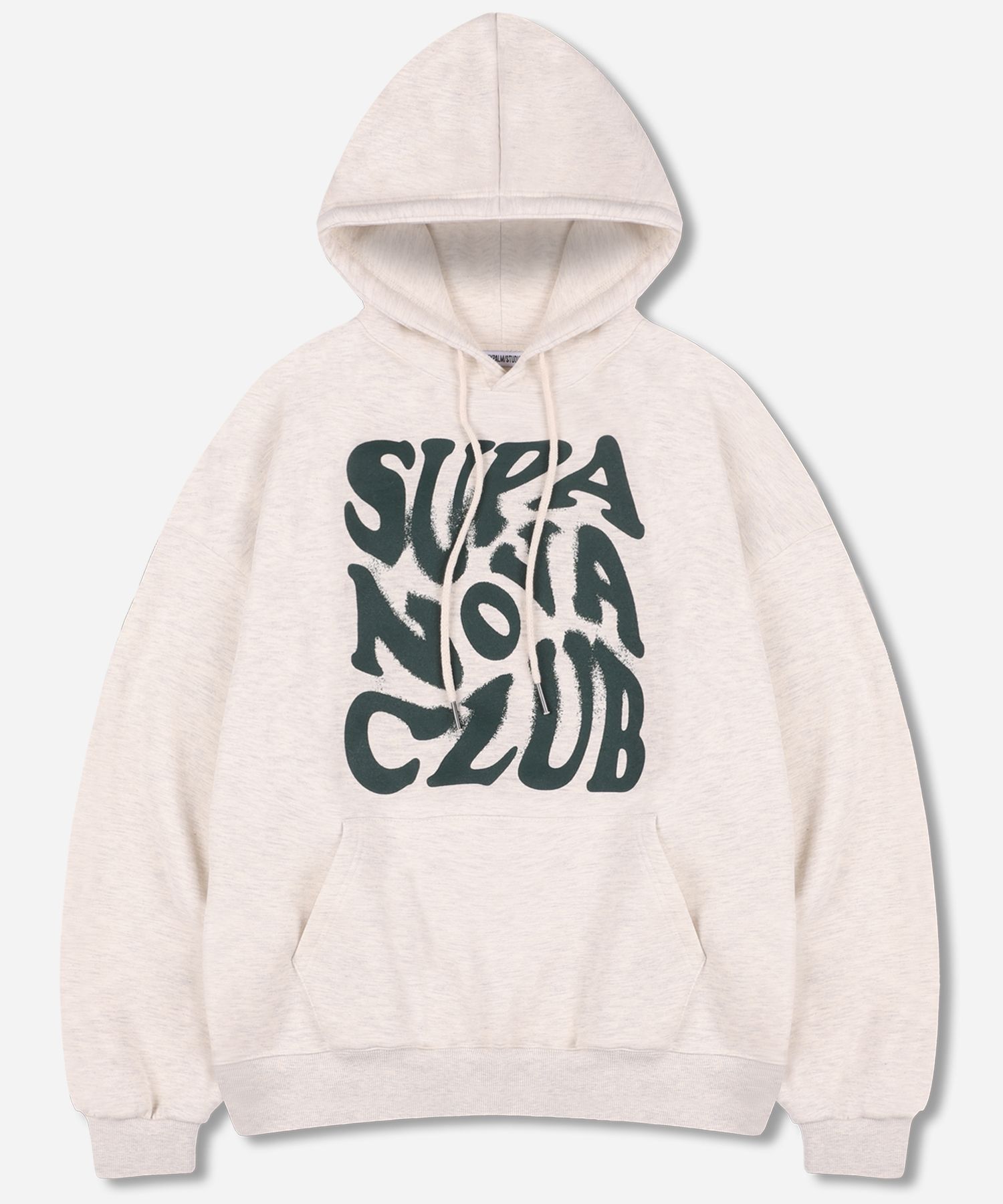 MUSINSA | NP STUDIO Supernova Logo Overfit Hoodie Oatmeal