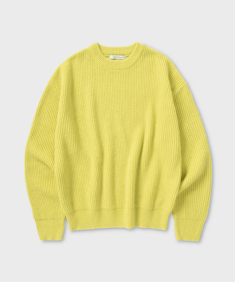 [현킴]램스울 라운드 니트_YELLOW