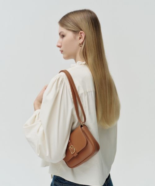 ショルダーバッグ・ポシェット depound Leather Mini Buckle Bag Camel DP2479BG014MCAXX MUSINSA | DEPOUND Leather Mini Buckle Bag [Camel]