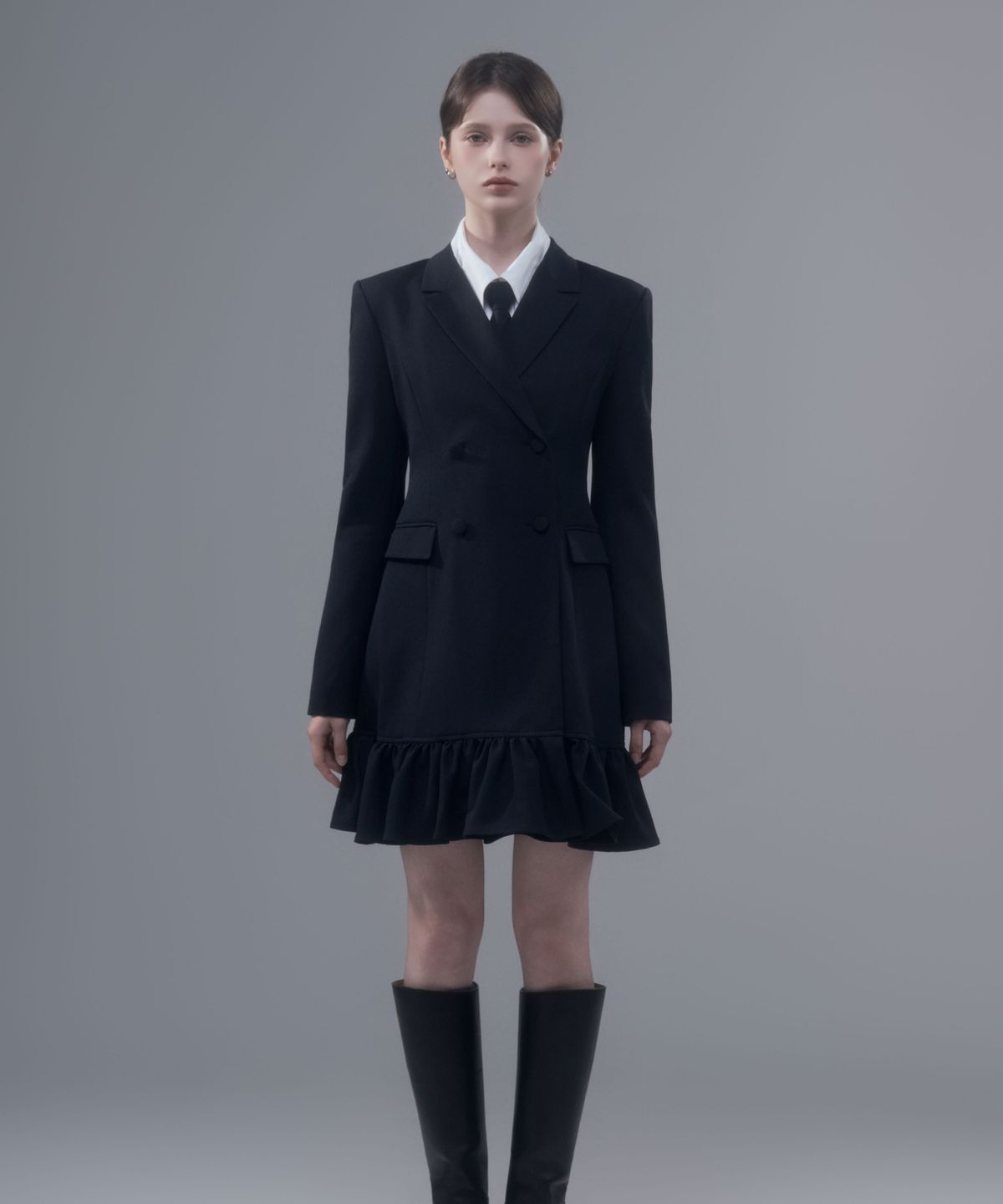 마우솔레움(MAU SOLEUM) Jenn Flare Suit Jacket Dress - Navy