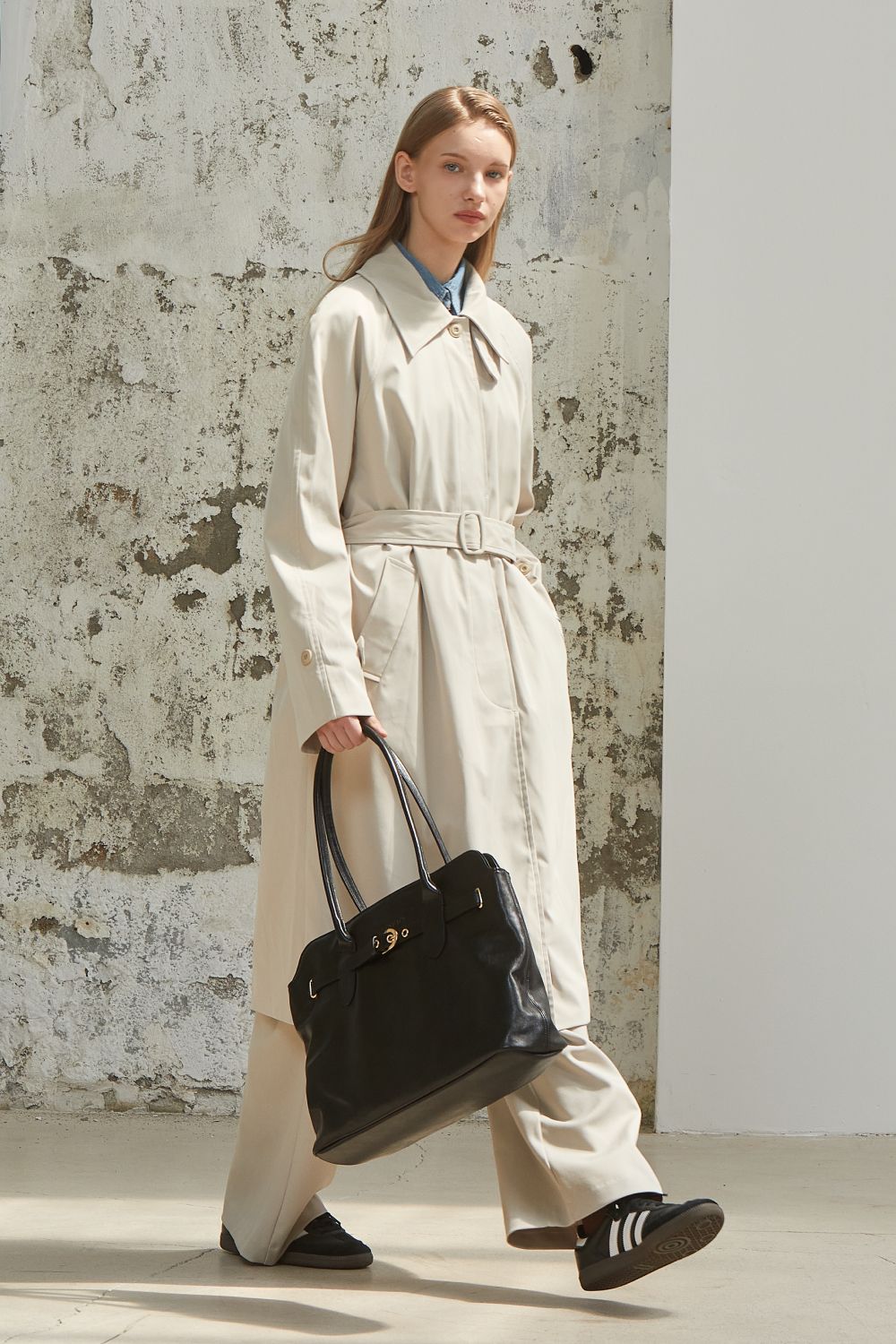 ANOETIC ■ CLASSIC BELT SHOPPER BAG MUSINSA公式 | ANOETIC CLASSIC BELT SHOPPER BAG_BLACK