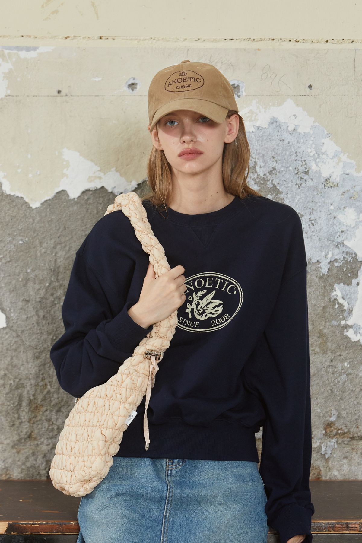 아노에틱(ANOETIC) ANC ROUND CLOUD BAG_BEIGE