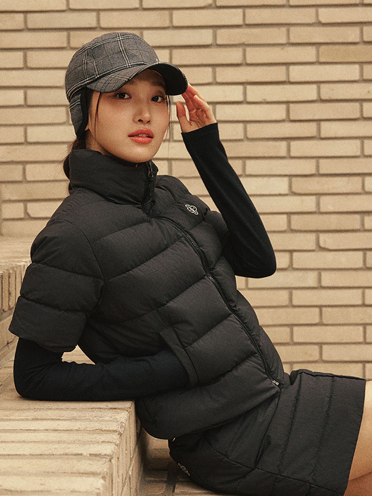 릭크(LIKK) 목업 기모 베이스 레이어 티셔츠 (블랙)