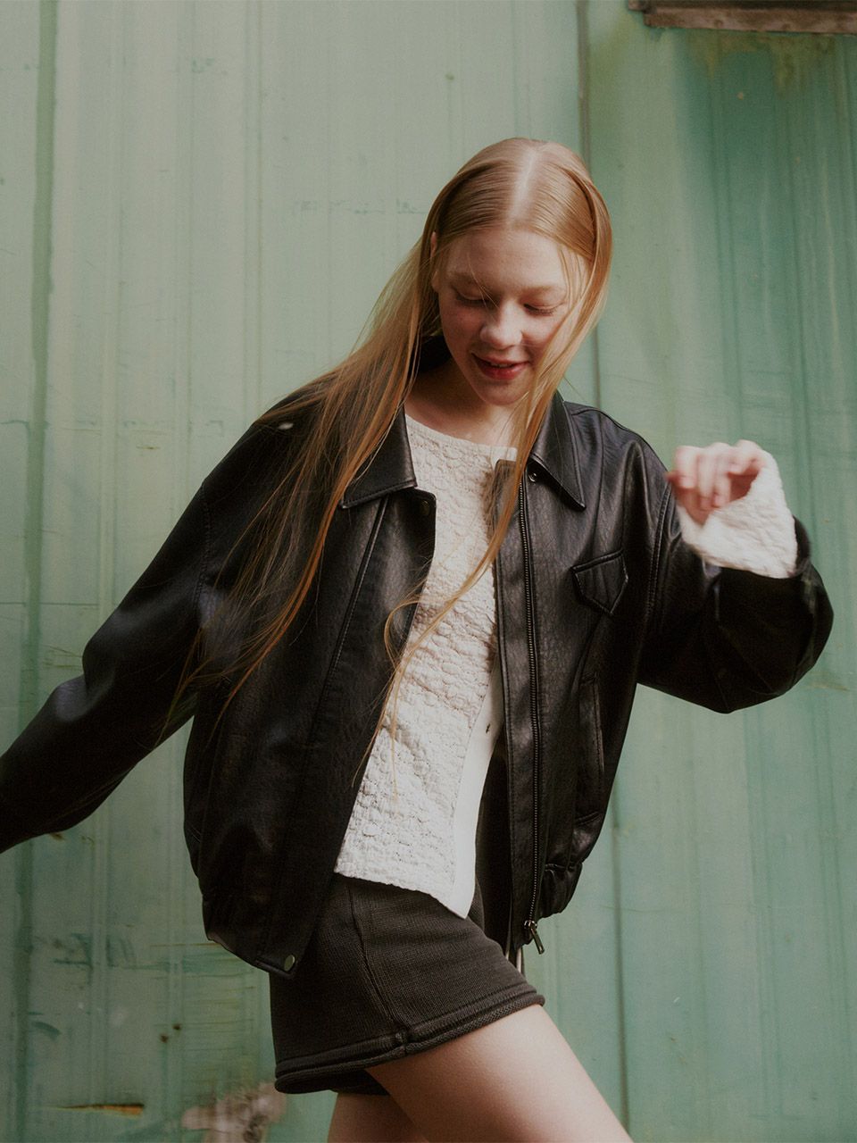 MUSINSA公式 | RAIVE Faux Leather Blouson Jacket VL2AM080_2color