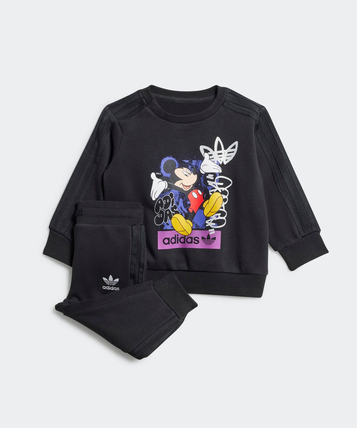 아디다스 키즈(ADIDAS KIDS) 아디다스 X 디즈니 미키마우스 크루 세트 인펀트 - 블랙 / IX6430