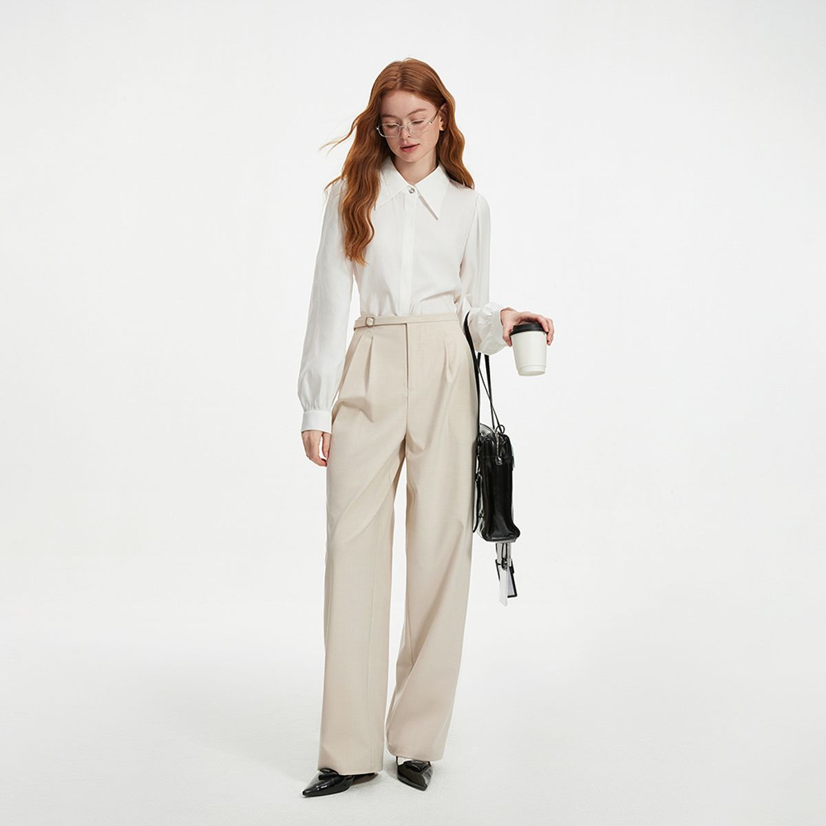 웬스데이딜라잇(WEDNESDAY DELIGHT) WD_Single buckle two-tuck pants_2color
