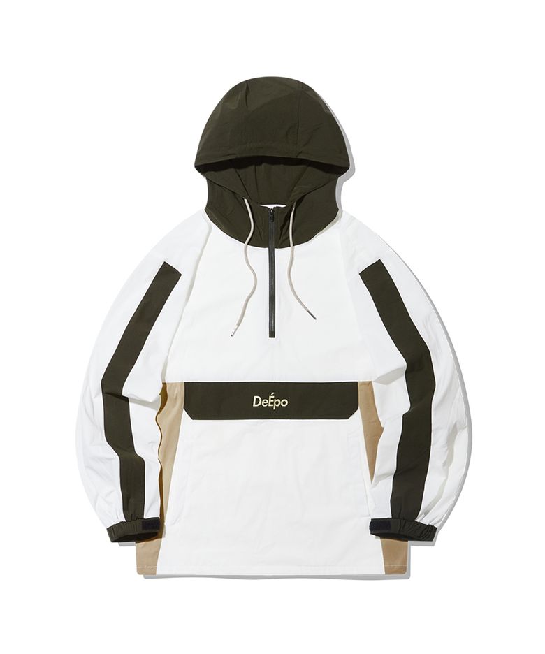 1/2집업 후드 아노락 BEIGE
