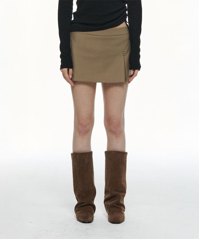 MICRO  SKIRT (BEIGE)