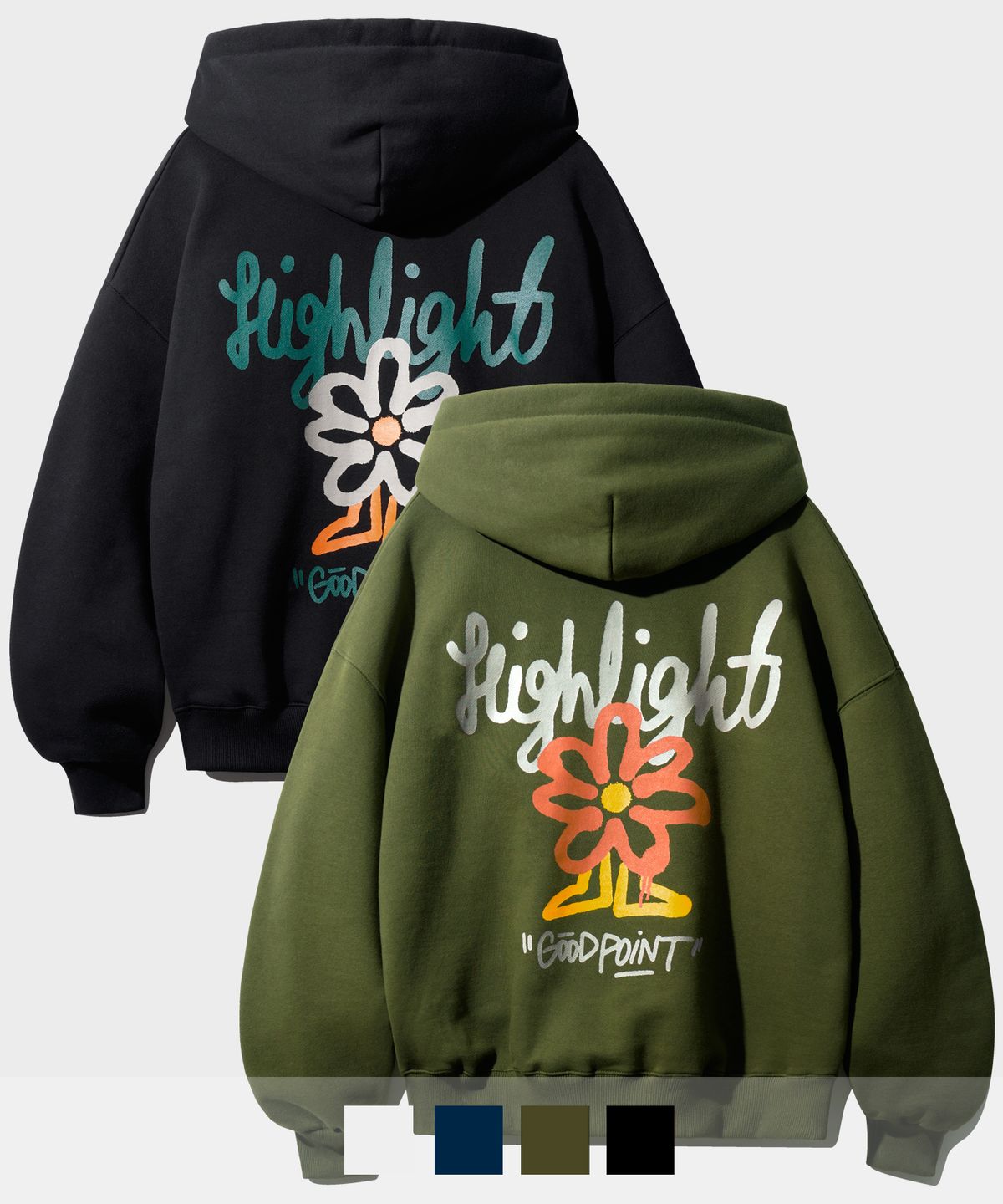 티떠블유엔(TWN) [2PACK] 포인트굿 후드 4종 STHD3579