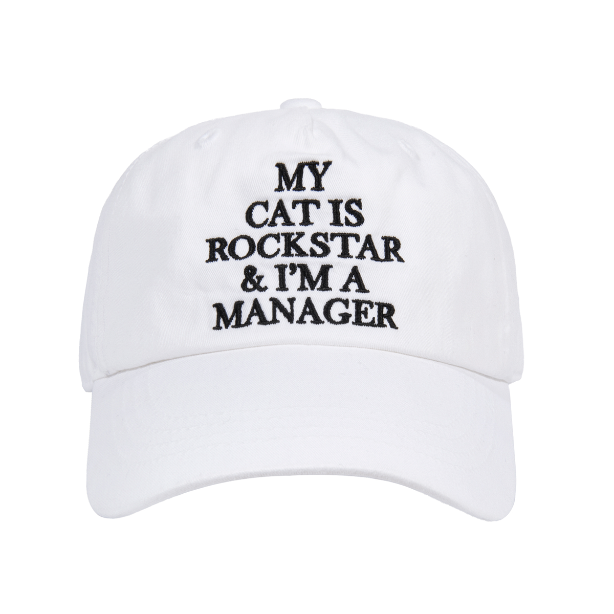 キャップ [ JOEGUSH ] Big Font Rockstar Cotton Cap (3 color) Big Font Rockstar Cotton Cap (White) - Joe Gush