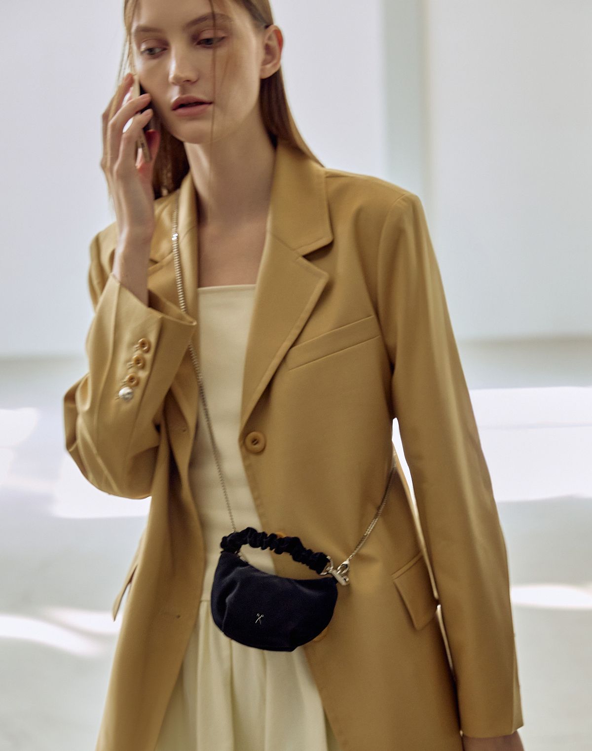 조셉앤스테이시(JOSEPH&STACEY) Daily Shirring Bag Tiny_Haze (ALL)