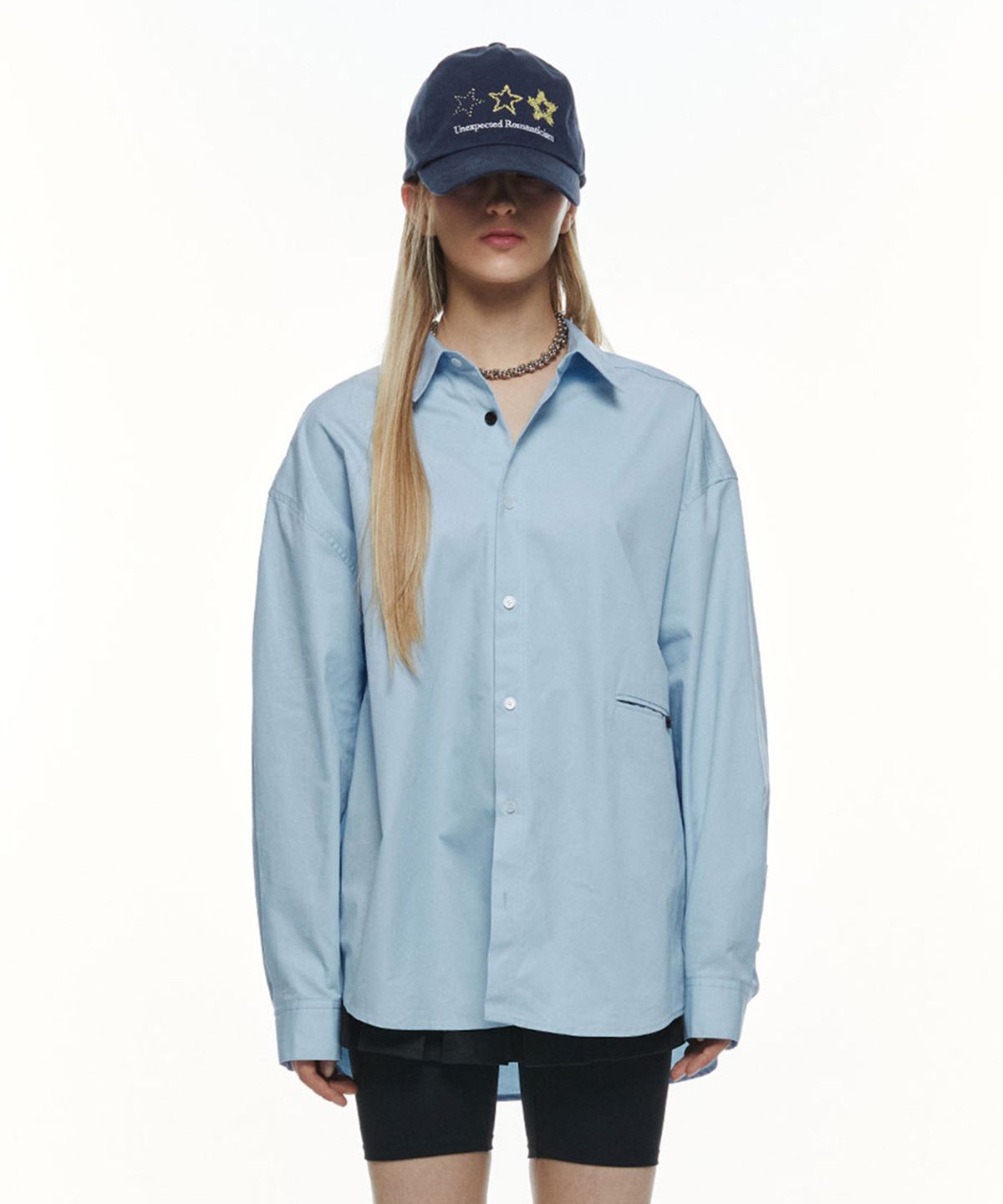 쓰리투에이티(THREE TO EIGHTY) POCKET SHIRT (BLUE)
