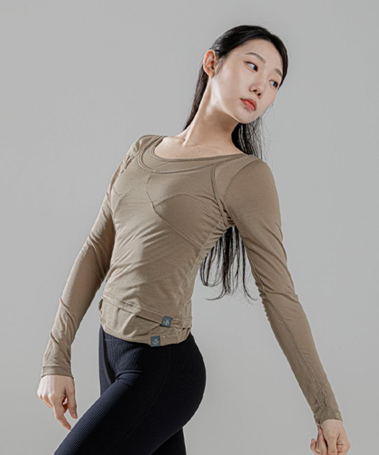여성요가복 실루엣 롱 슬리브 3TT4368