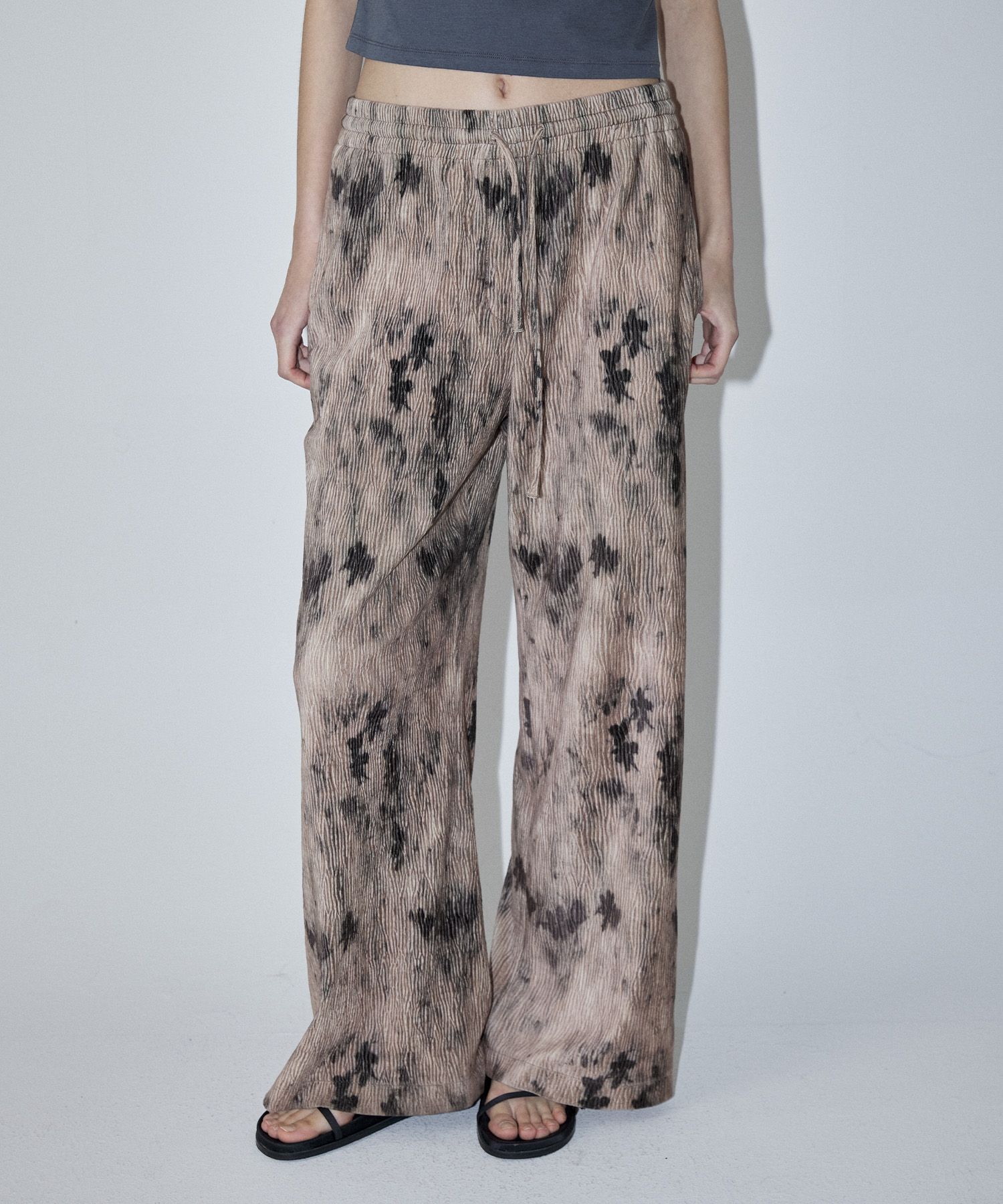 Enor★SMUDGE VELOUR BANDING PANTS - BEIGE MUSINSA | EN OR SMUDGE VELOUR BANDING PANTS - BEIGE