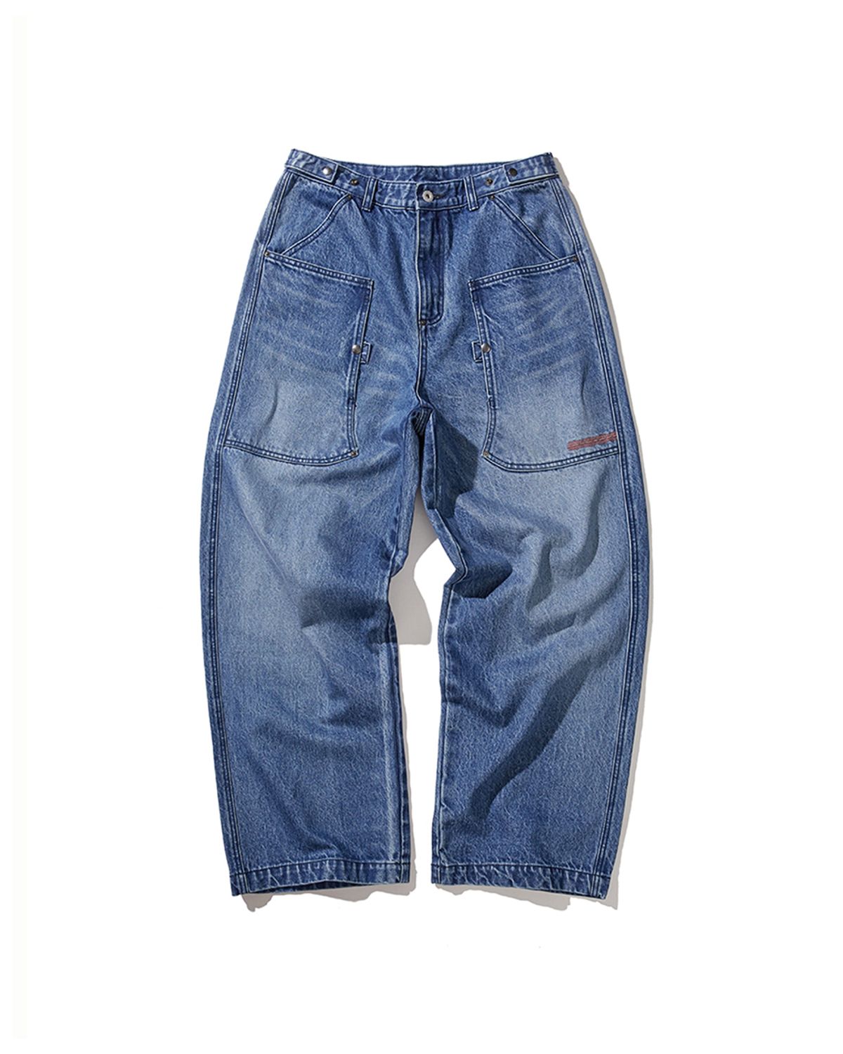 카락터(KARACTOR) Army denim work pants / Mid blue