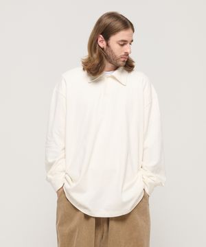 풀러버 오버 긴팔 카라 티셔츠 (아이보리)