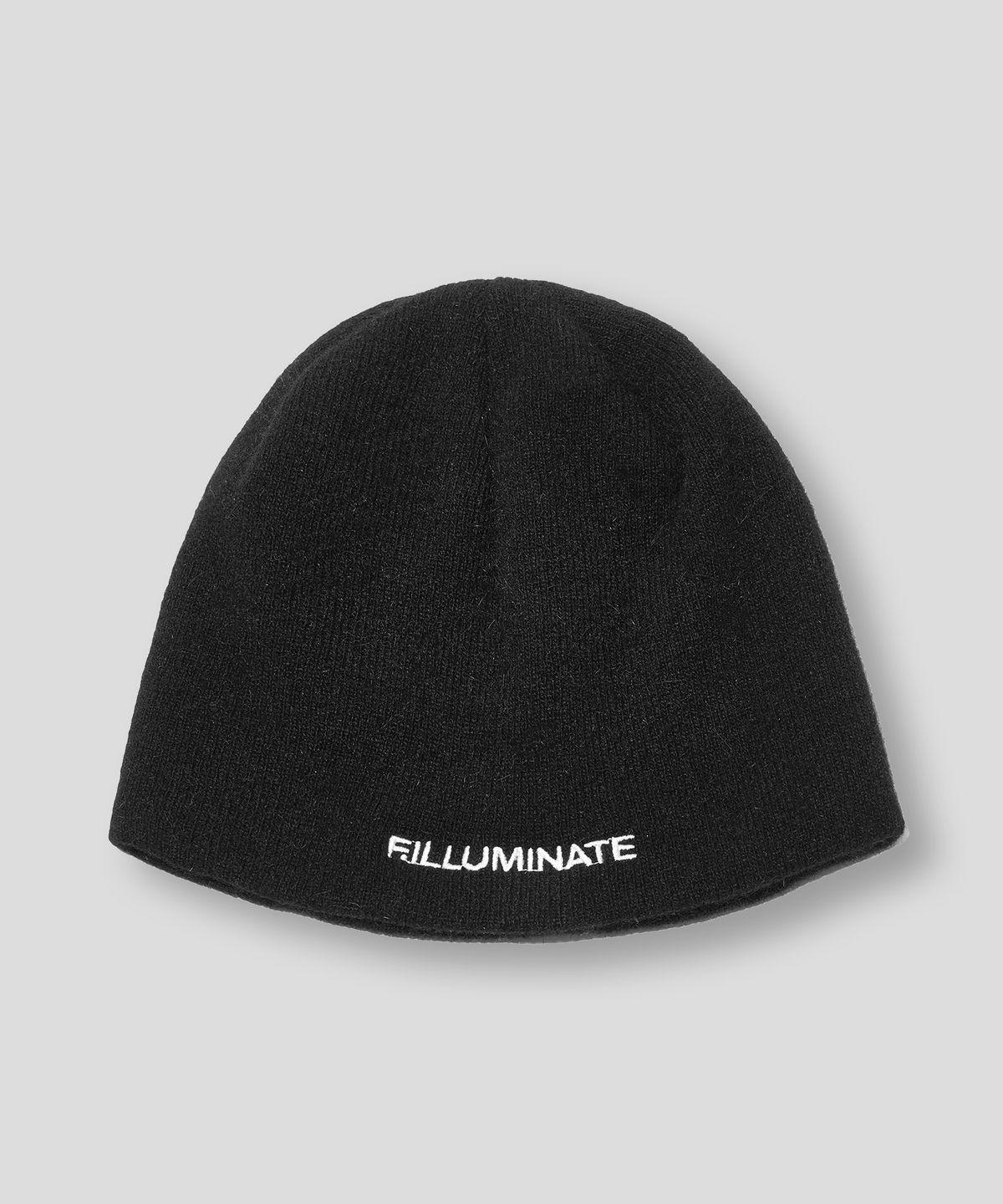 필루미네이트(FILLUMINATE) 헤어리 로고 비니-블랙
