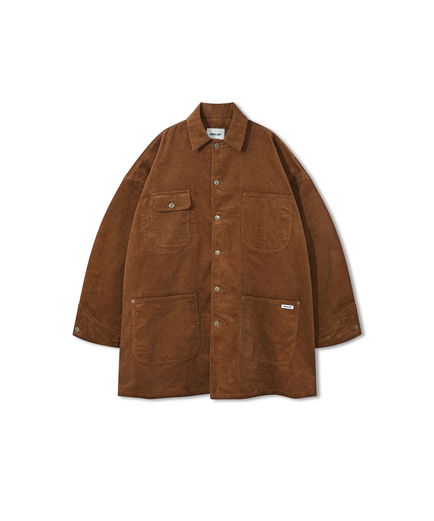 【ANGLAN】24FW★ [AG] Corduroy Work Coat Jacket MUSINSA | ANGLAN Corduroy Work Coat Jacket - Brown