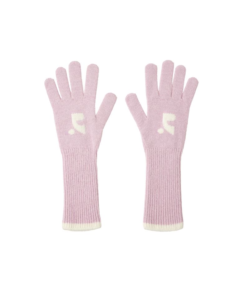 KNIT LONG GLOVE - PINK