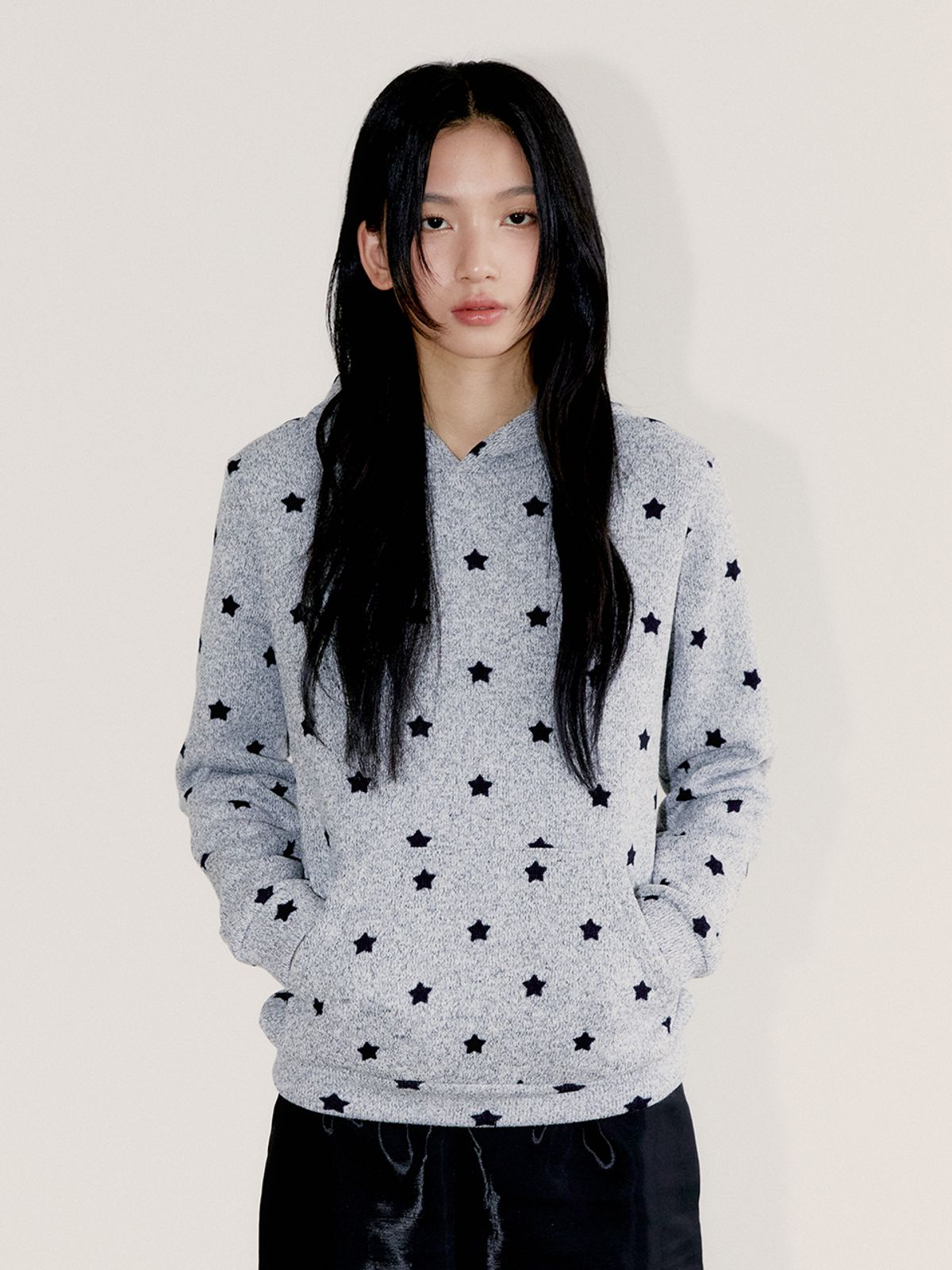 오피쉬(OAFISH) MINI STAR HOODIE, MELANGE