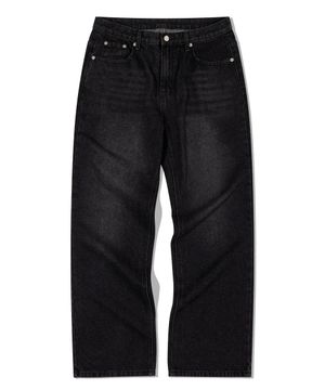 WASHED DENIM PANTS_BLACK