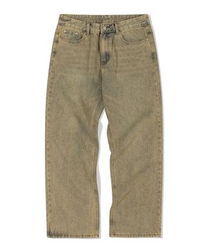 WASHED DENIM PANTS_SAND