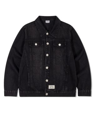 WASHED DENIM TRUCKER JACKET_BLACK