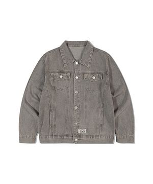 WASHED DENIM TRUCKER JACKET_GREY