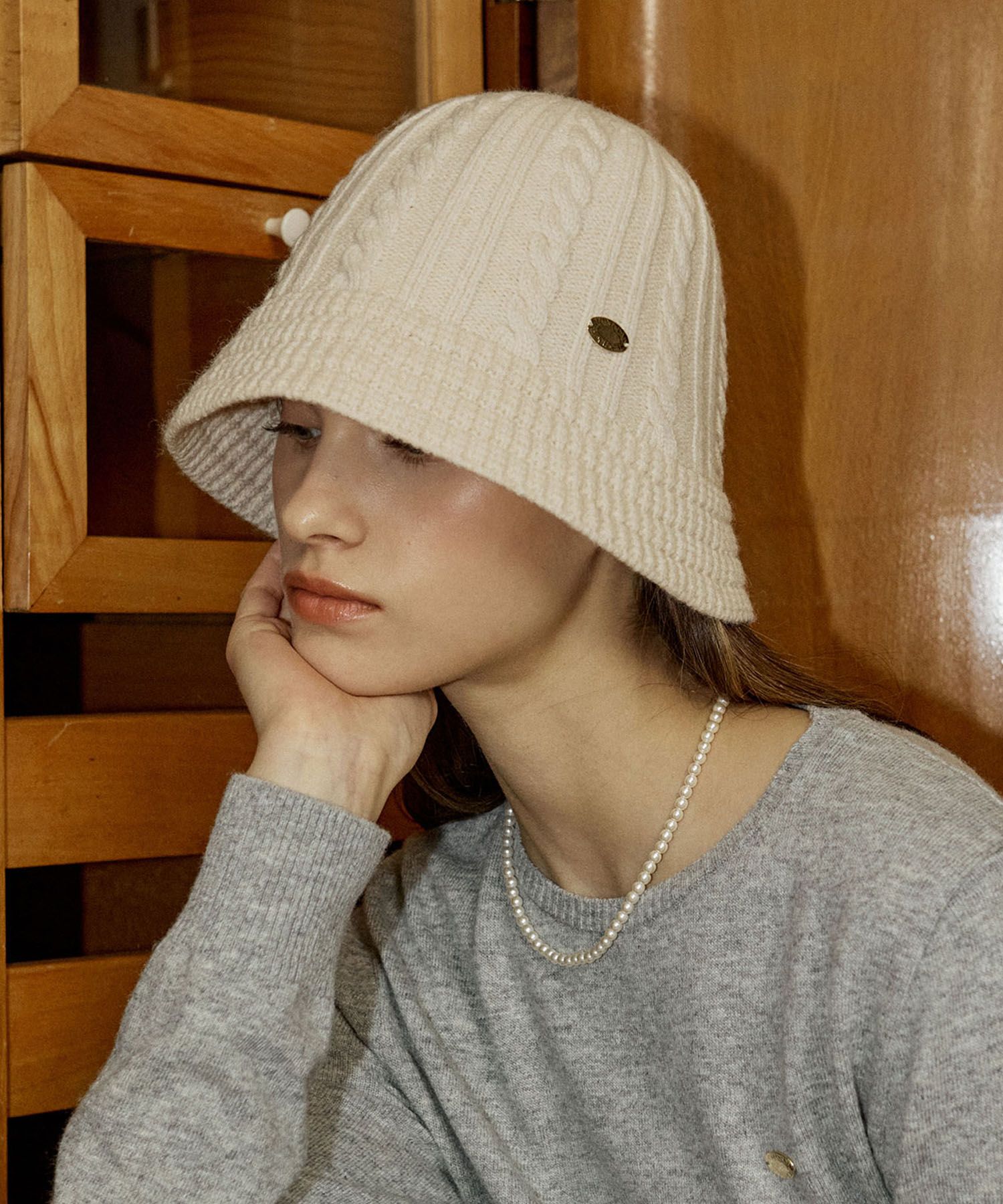 ハット [ NONLOCAL] Cabled Wool Bucket Hat ( 2 COLOR) MUSINSA | NONLOCAL Cable Knit Bucket Hat - Ivory