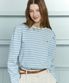 Stripe Puff Long Sleeve - Sky Blue