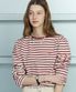 Stripe Puff Long Sleeve - Wine