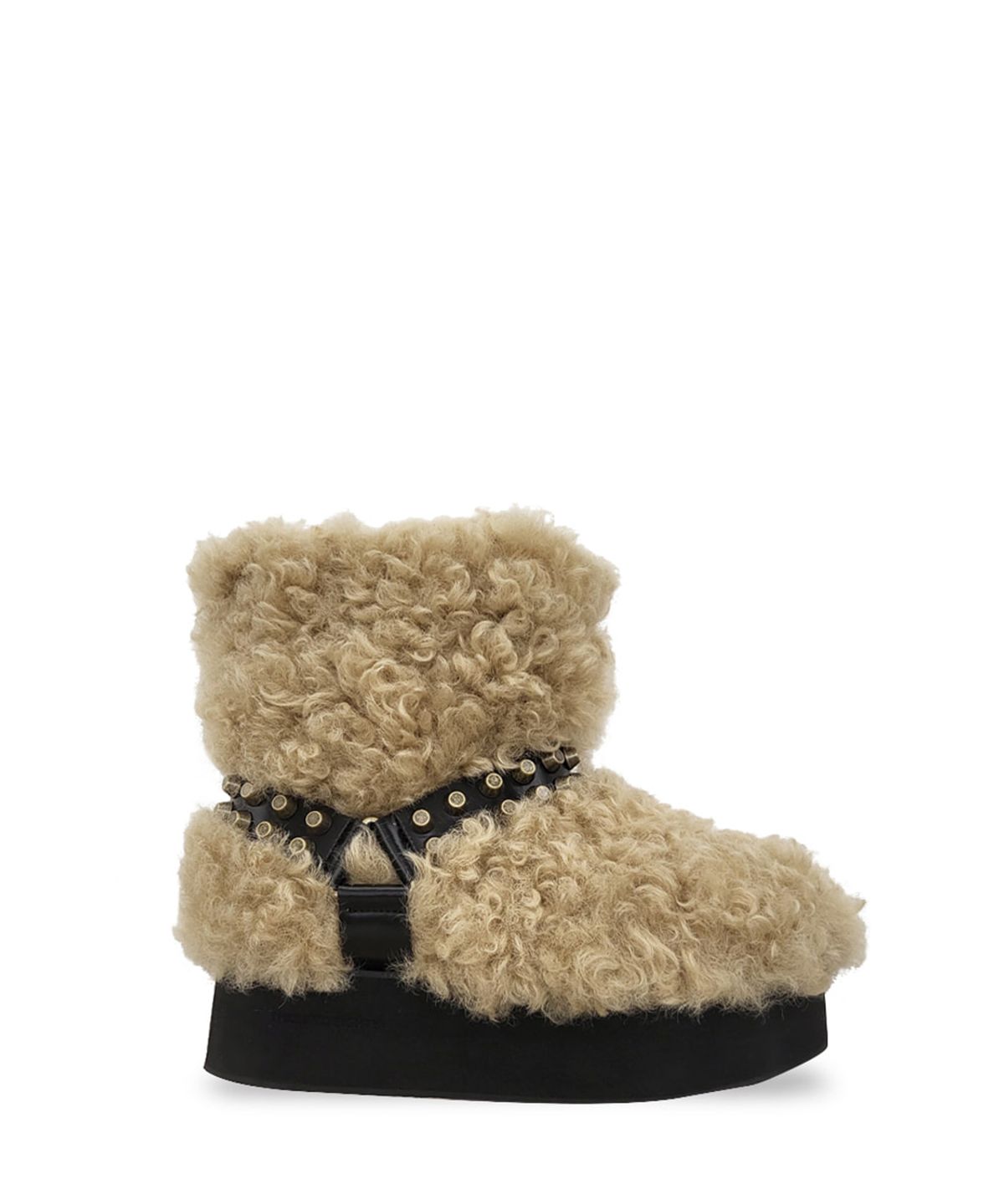쓰리투에이티(THREE TO EIGHTY) PLATFORM MIDDLE FUR BOOTS (BEIGE)