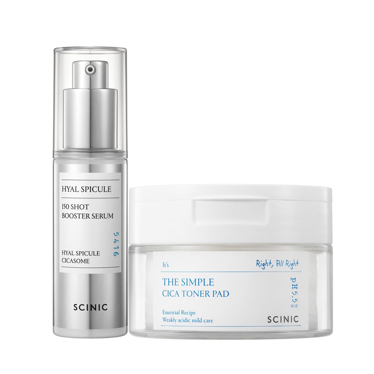 싸이닉(SCINIC) 히알 스피큘 세럼 150 샷 50ml+심플 시카 토너 패드